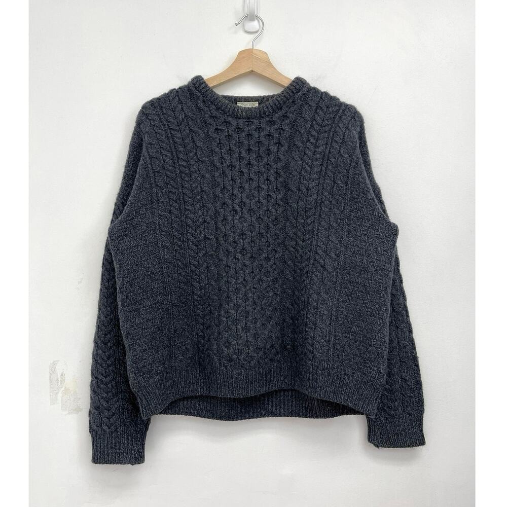 Aran Islands Knitwear Ireland Irish Cable Knit Merino Wool Fisherman Warm Large